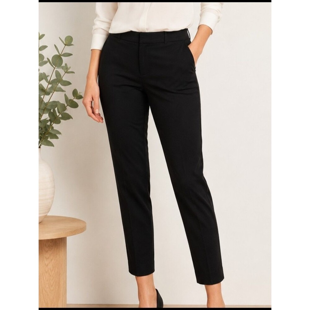 Talbots Chatham Ankle Pants Women Size 6 Black Stretch Career Office